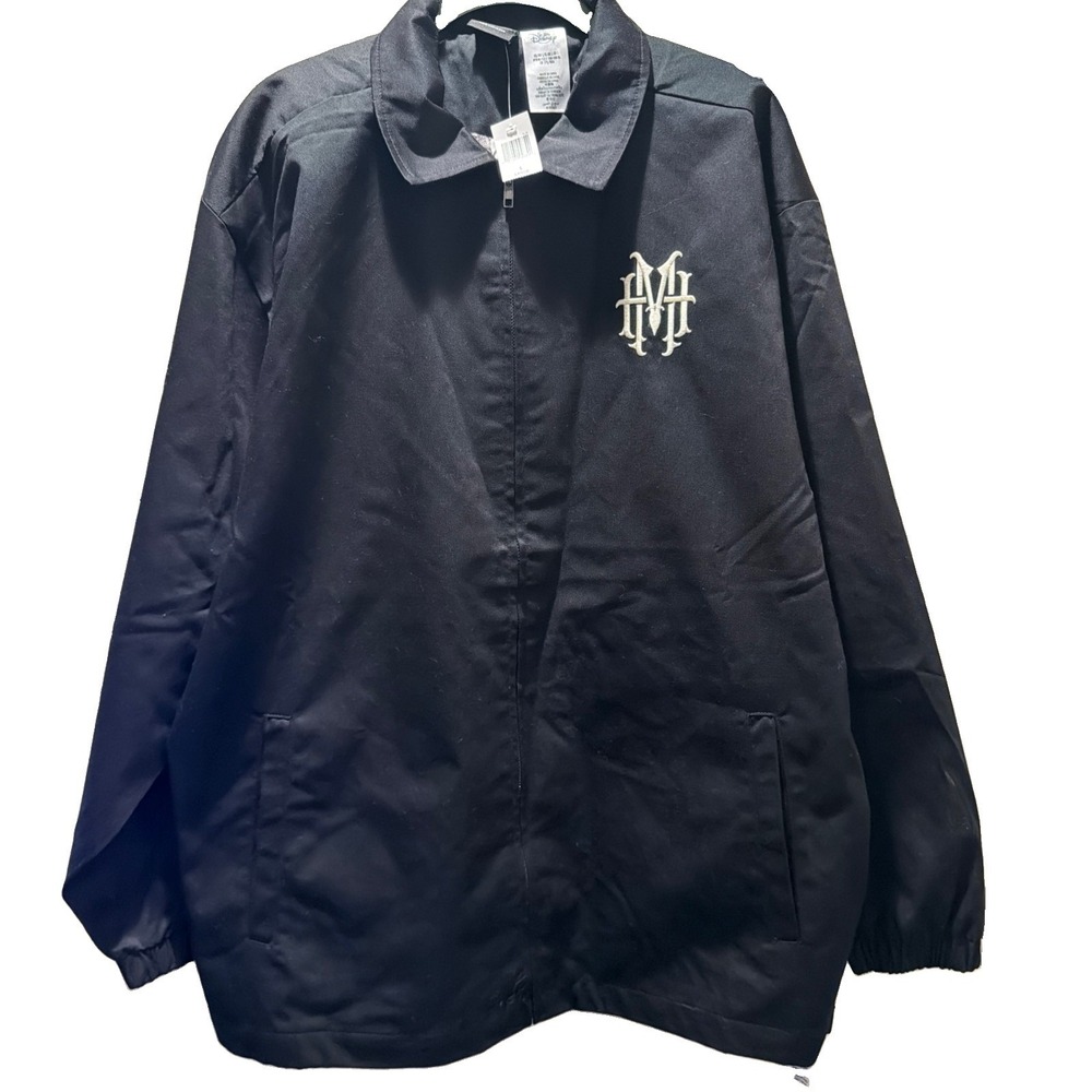 Disney Parks Haunted Mansion Her Universe Woven Coaches Jacket Black Mens L NWT